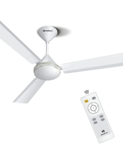 Havells 1200mm Efficiencia Prime BLDC Motor Ceiling Fan | 5 Star with Remote, 100% Copper | Upto 53% Energy Saving, High Air Delivery, 2 Year Warranty, Inverter Friendly, Timer | (Pack of 1, White)